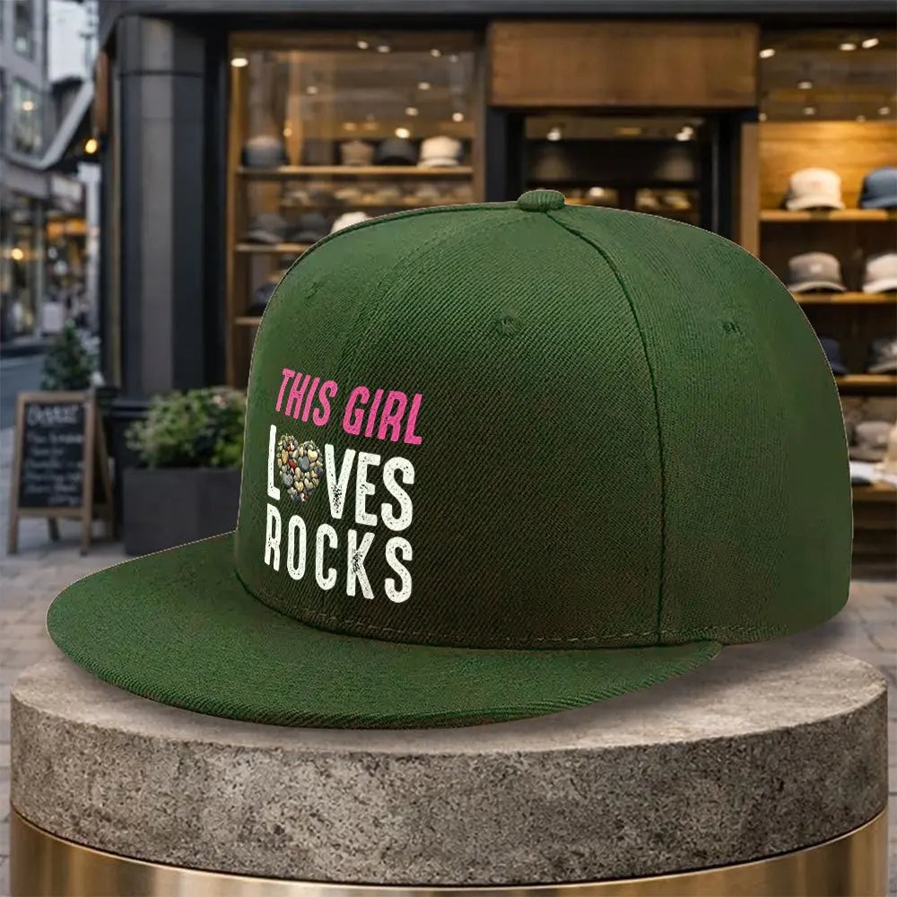 This Girl Loves Rocks Streetwear Snapback Cap