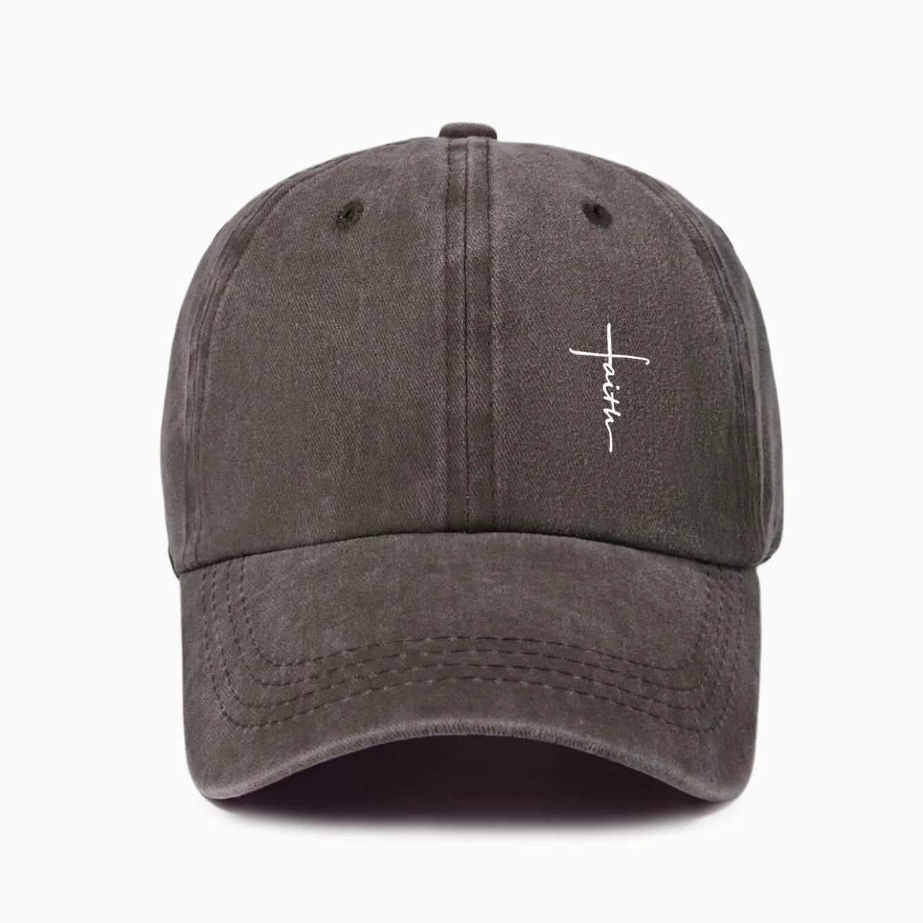 Retro Cross Print Water Resistant Washed Baseball Cap