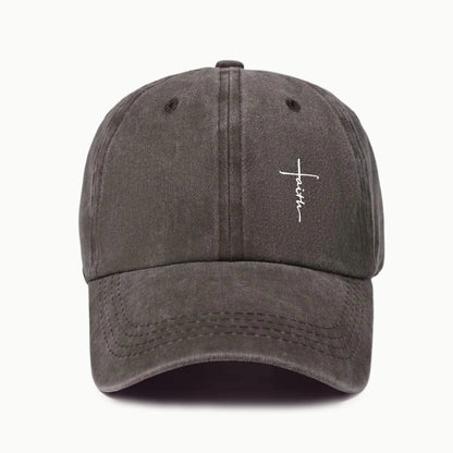 Retro Cross Print Water Resistant Washed Baseball Cap