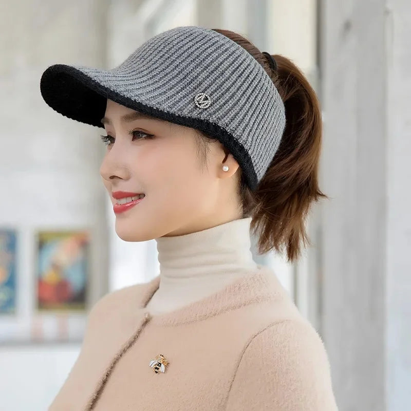 Knitted Empty Top Breathable Baseball Cap