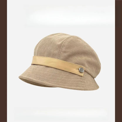 Solid Color Retro Corduroy Bucket Hat