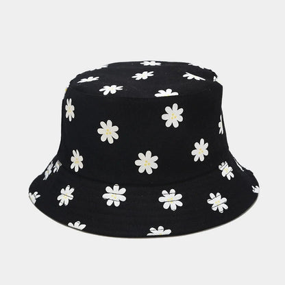 Korean Flower Printed Double Sided Bucket Hat
