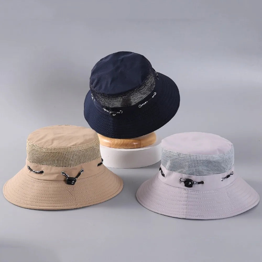 Men’s Breathable Wide Brim Sun Bucket Hat