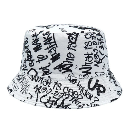 Unisex Reversible Number Graffiti Bucket Hat