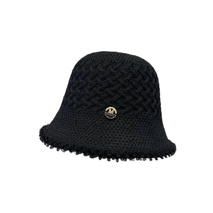 Japanese Minimalist Hollow Bucket Hat Women