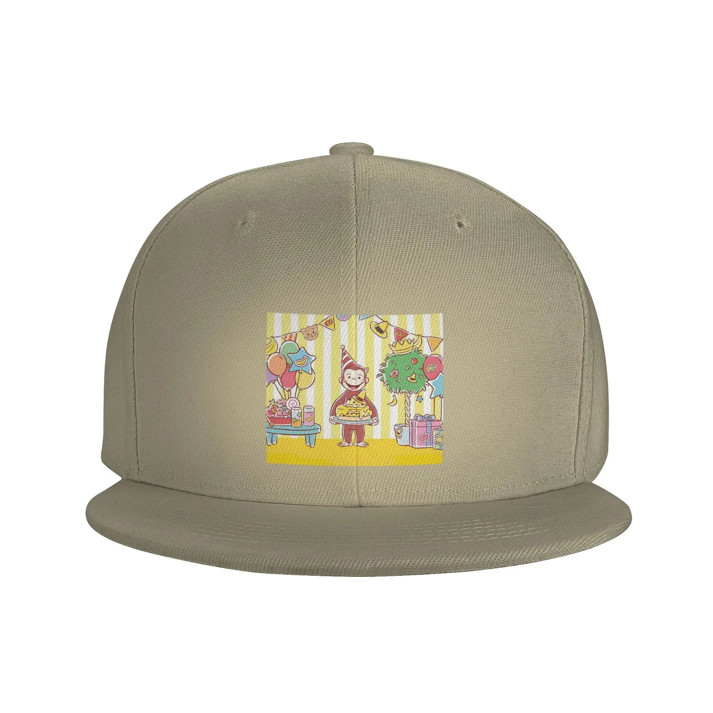 Curious George Monkey Cartoon Casual Snapback Cap