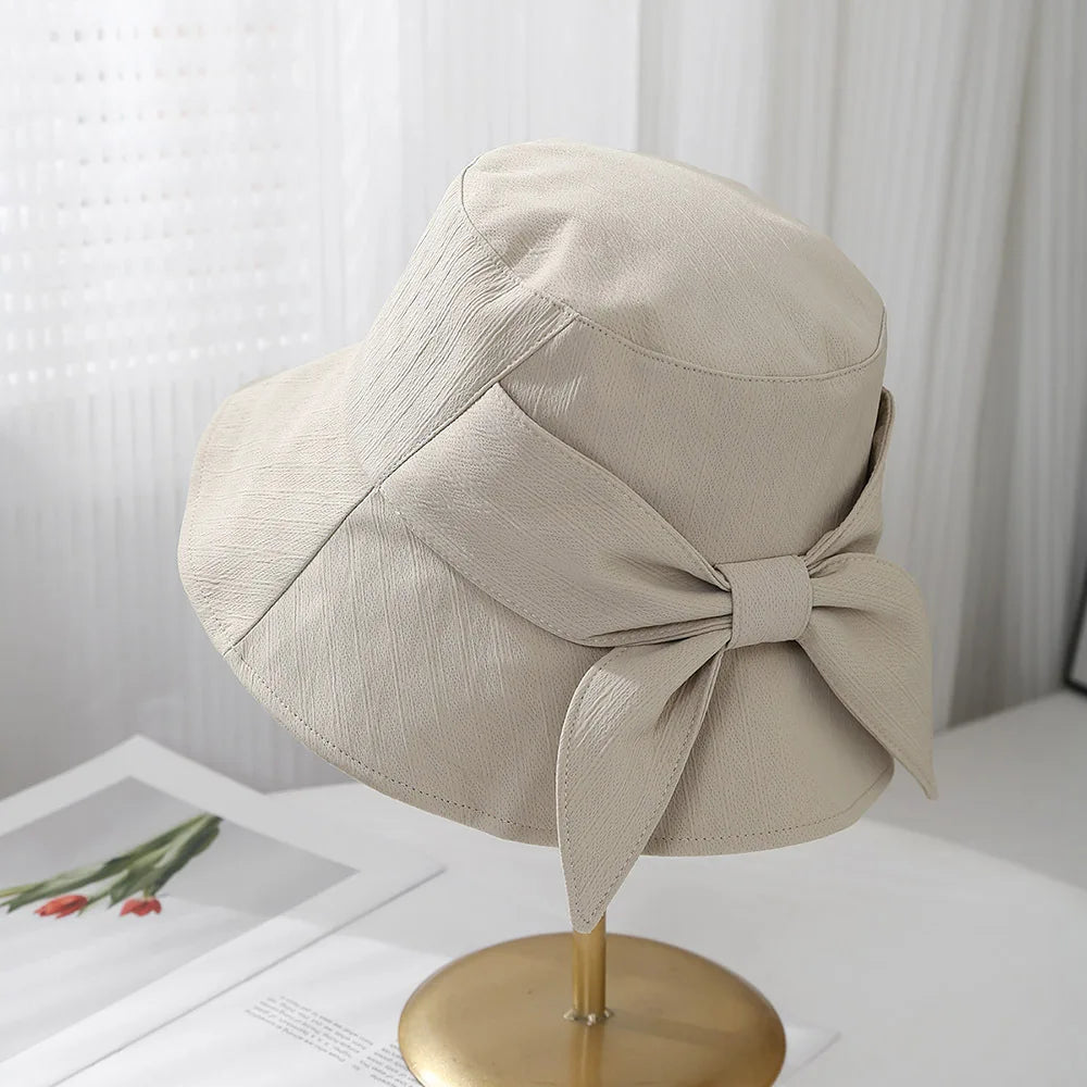 Women's Bowknot Fashion Bucket Hat