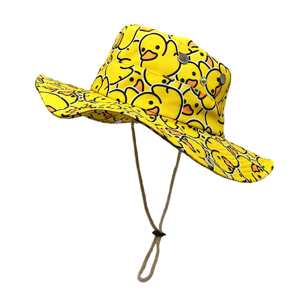 Cute Yellow Duck Cartoon Bucket Hat
