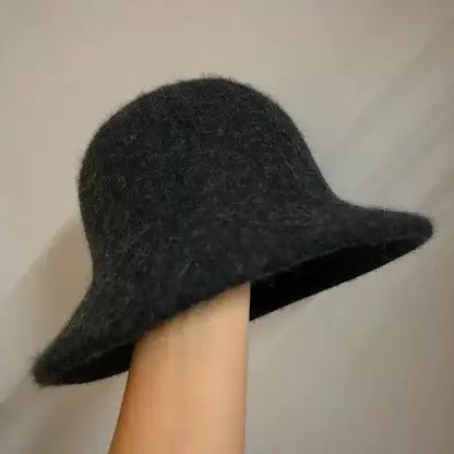 Autumn Winter Wool Vintage Bucket Hat