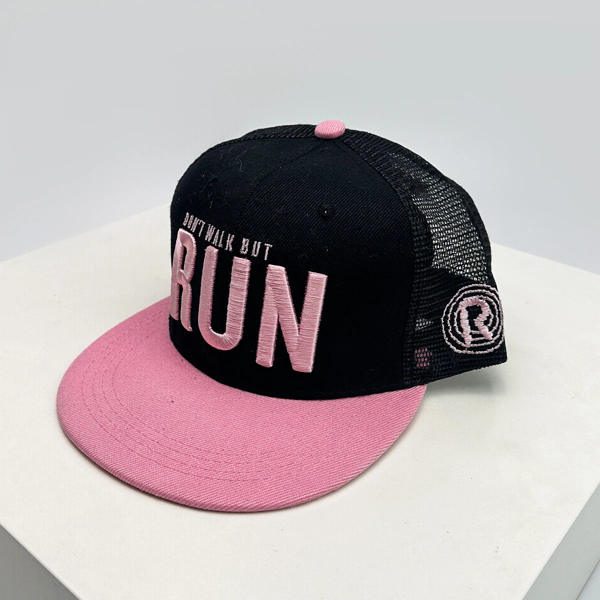 RUN Letter Color Block Snapback Cap