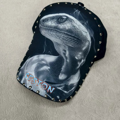 Animal Print Cotton Wide Brim Baseball Hat