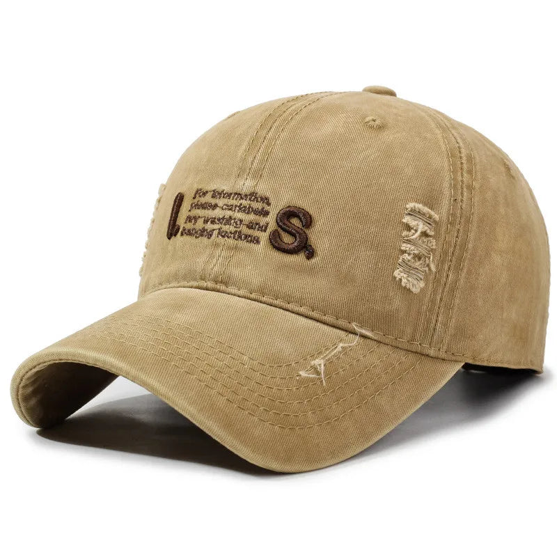 Washable Cotton Retro Vintage Fashion Personality Unisex Snapback Cap