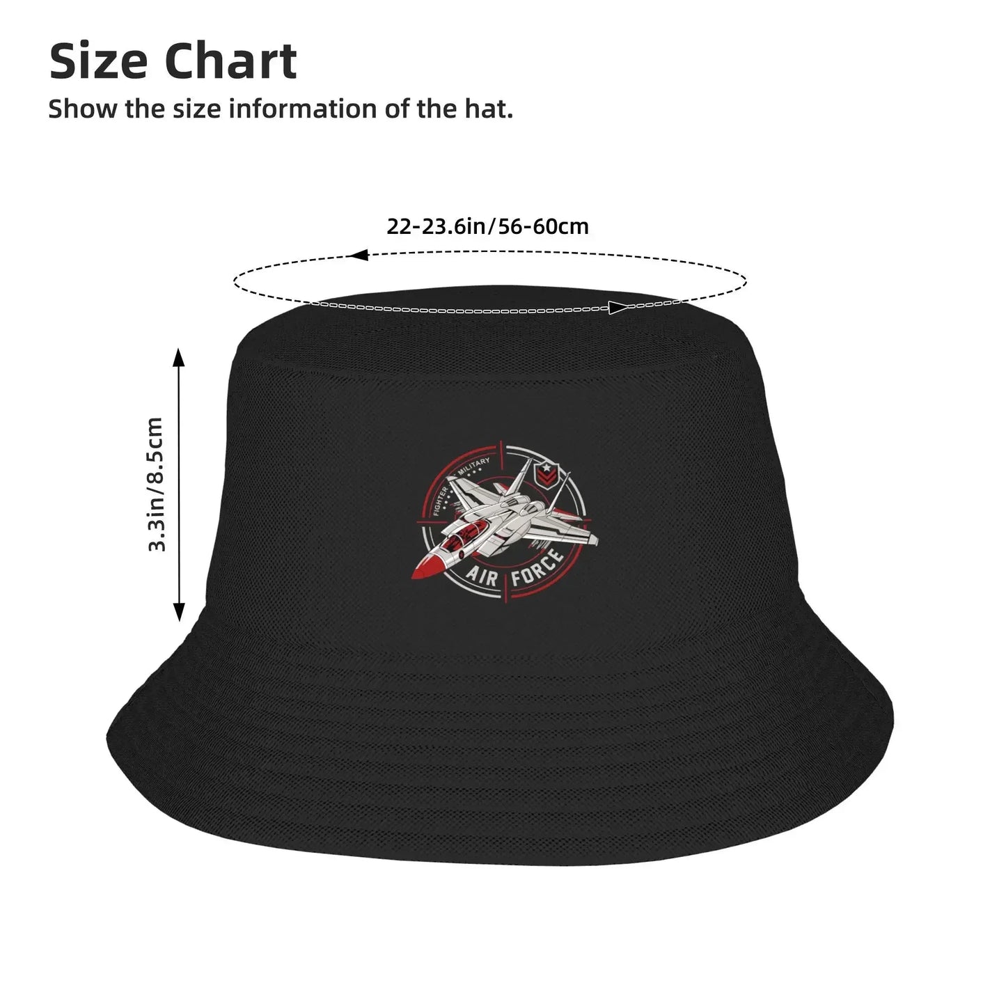 Fighter Jet Design Summer Bucket Hat