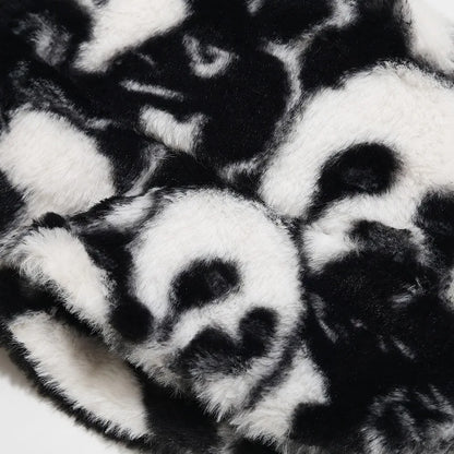 Panda Faux Fur Bucket Hat
