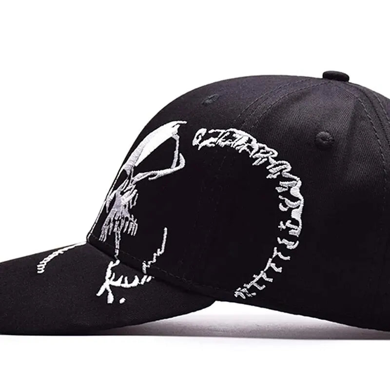 Side Skull Pattern Embroidery Baseball Caps