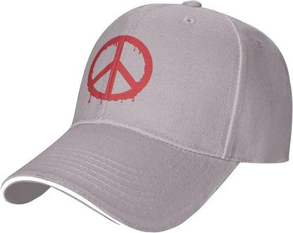 Graffiti Peace Sign Adjustable Casual Baseball Cap