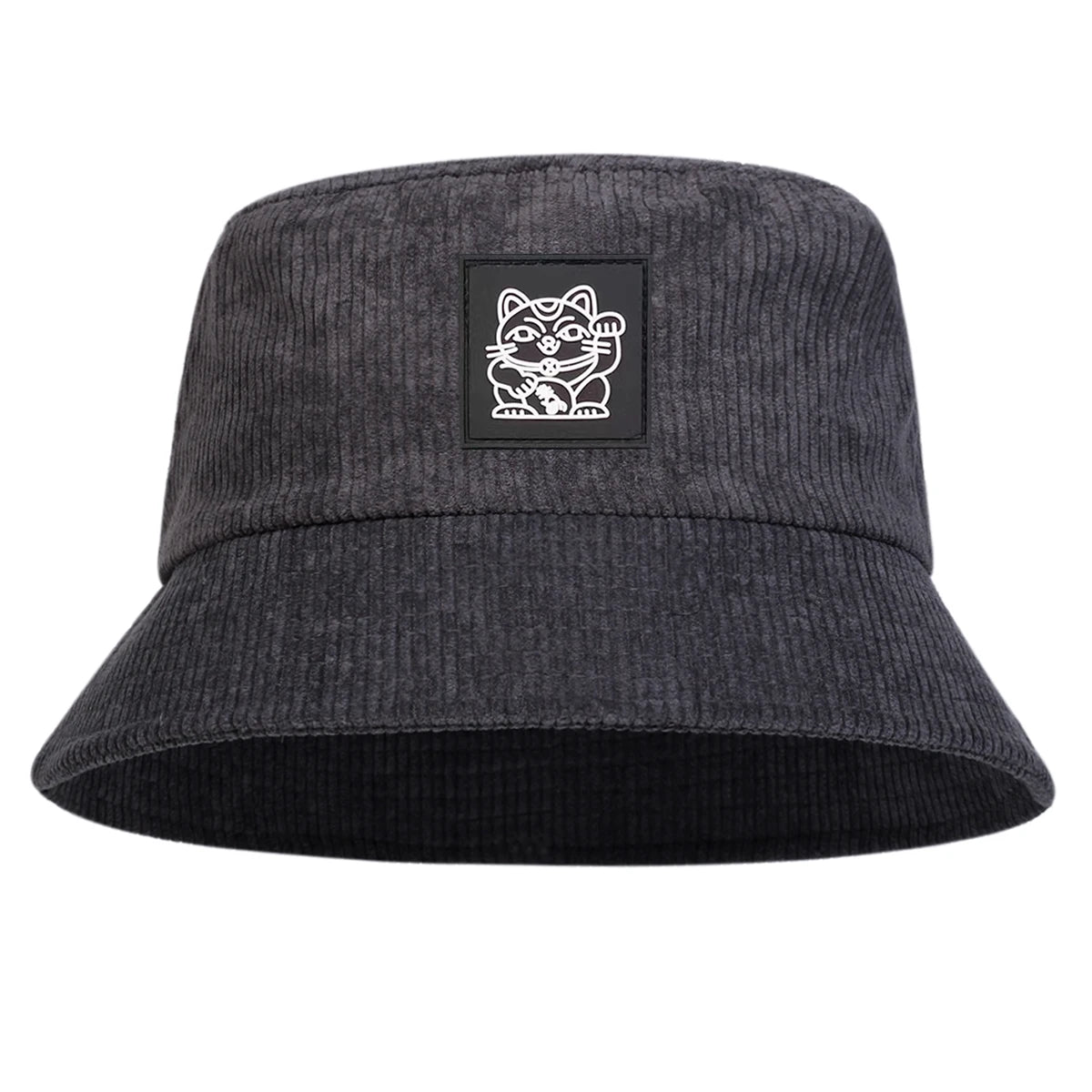 Lucky Cat Corduroy Bucket Hat