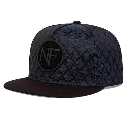 NF Letter Embroidery Unisex Snapback Cap