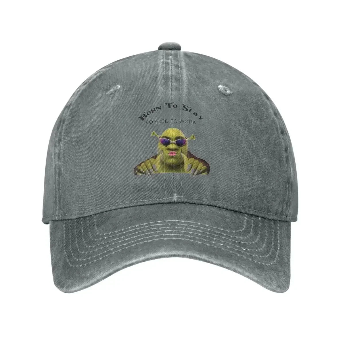 Born To Slay Forced To Work Shrek Baseball Cap