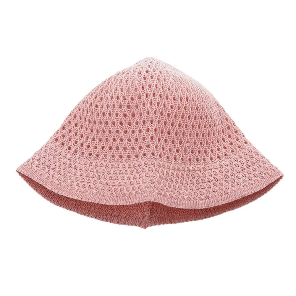 Summer Breathable Hollow Knitted Crochet Bucket Hat