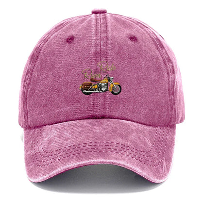 Vintage Washed Cotton Motorcycle Pattern Baseball Cap