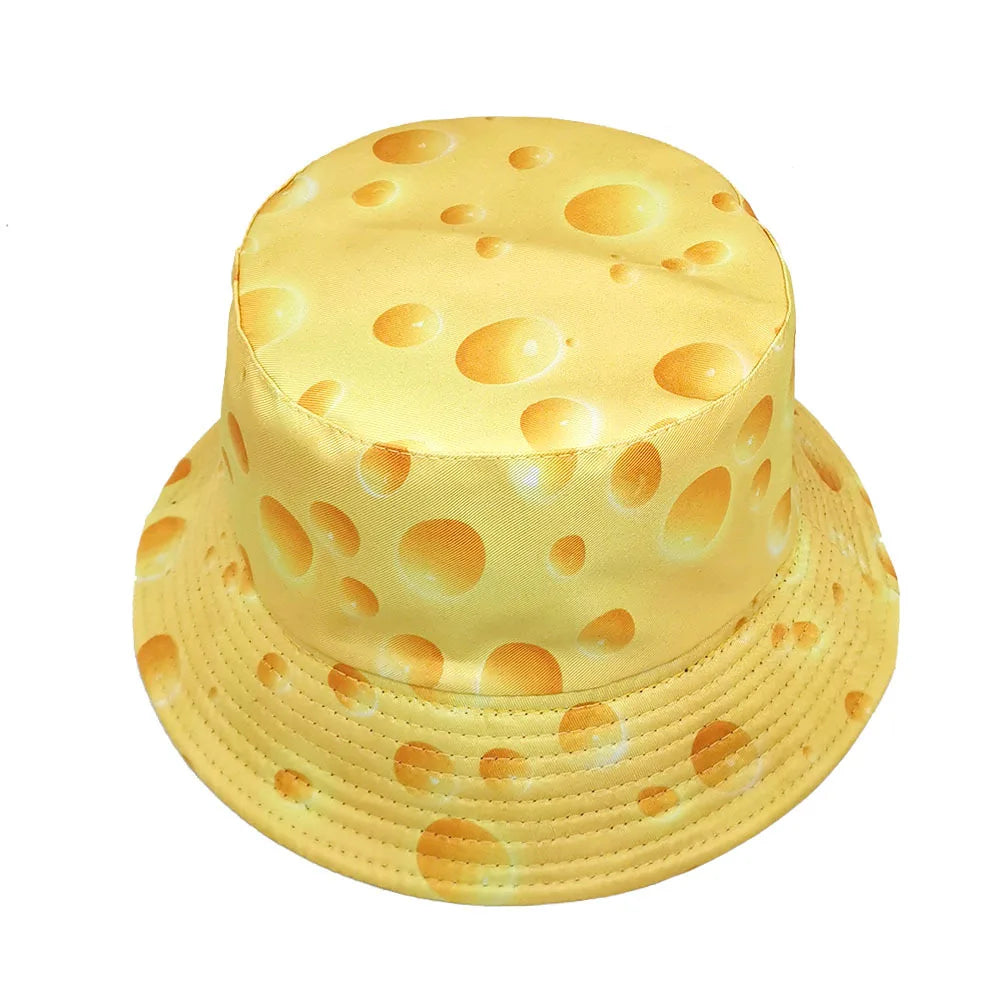 Unisex Cheese Pattern Bucket Hat