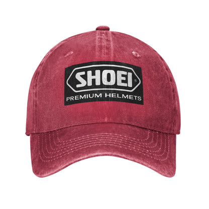 Shoei Motorcycle Helmets Washed Denim Baseball Cap