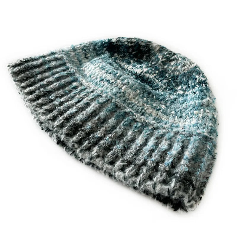 Vintage Wool Acrylic Winter Bucket Hat