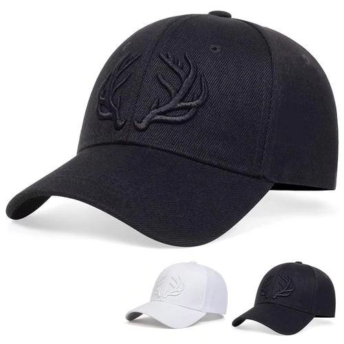 Unisex Antler Embroidery Baseball Caps