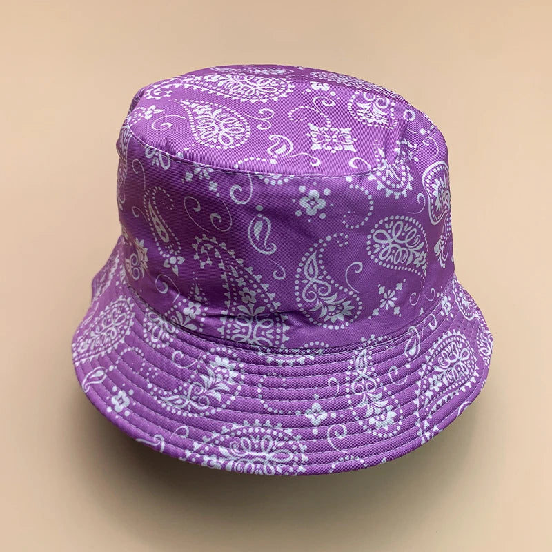 Streetwear Paisley Cotton Bucket Hat