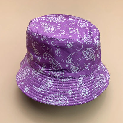 Streetwear Paisley Cotton Bucket Hat