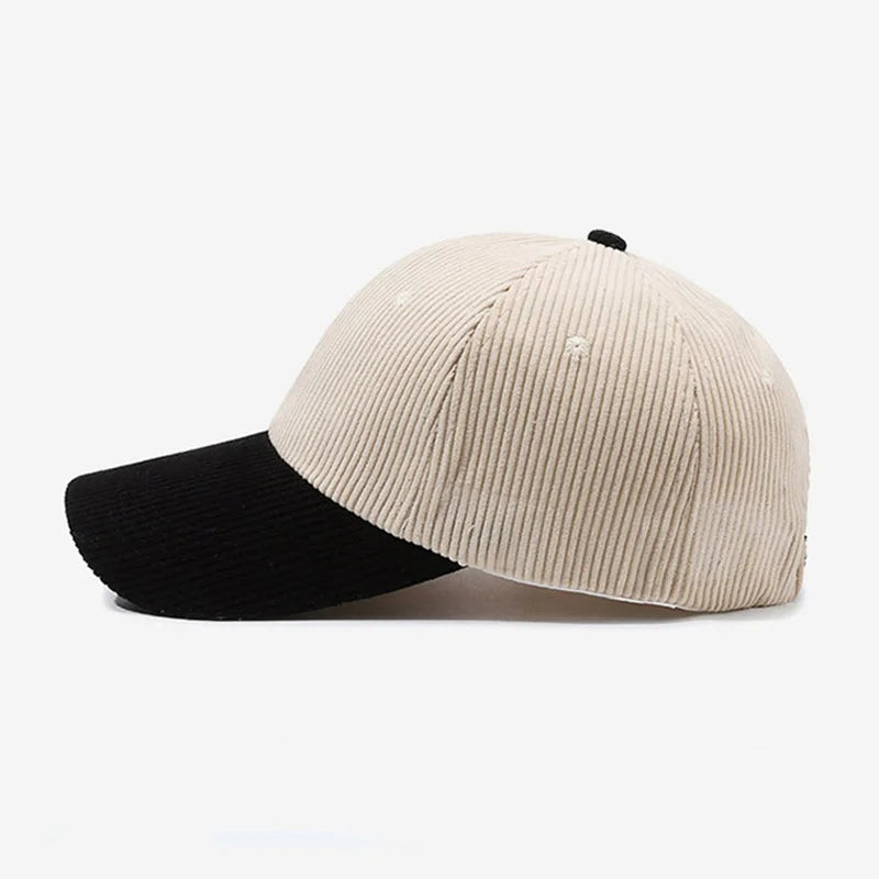 Unisex Corduroy “Wonder” Embroidered Snapback Cap