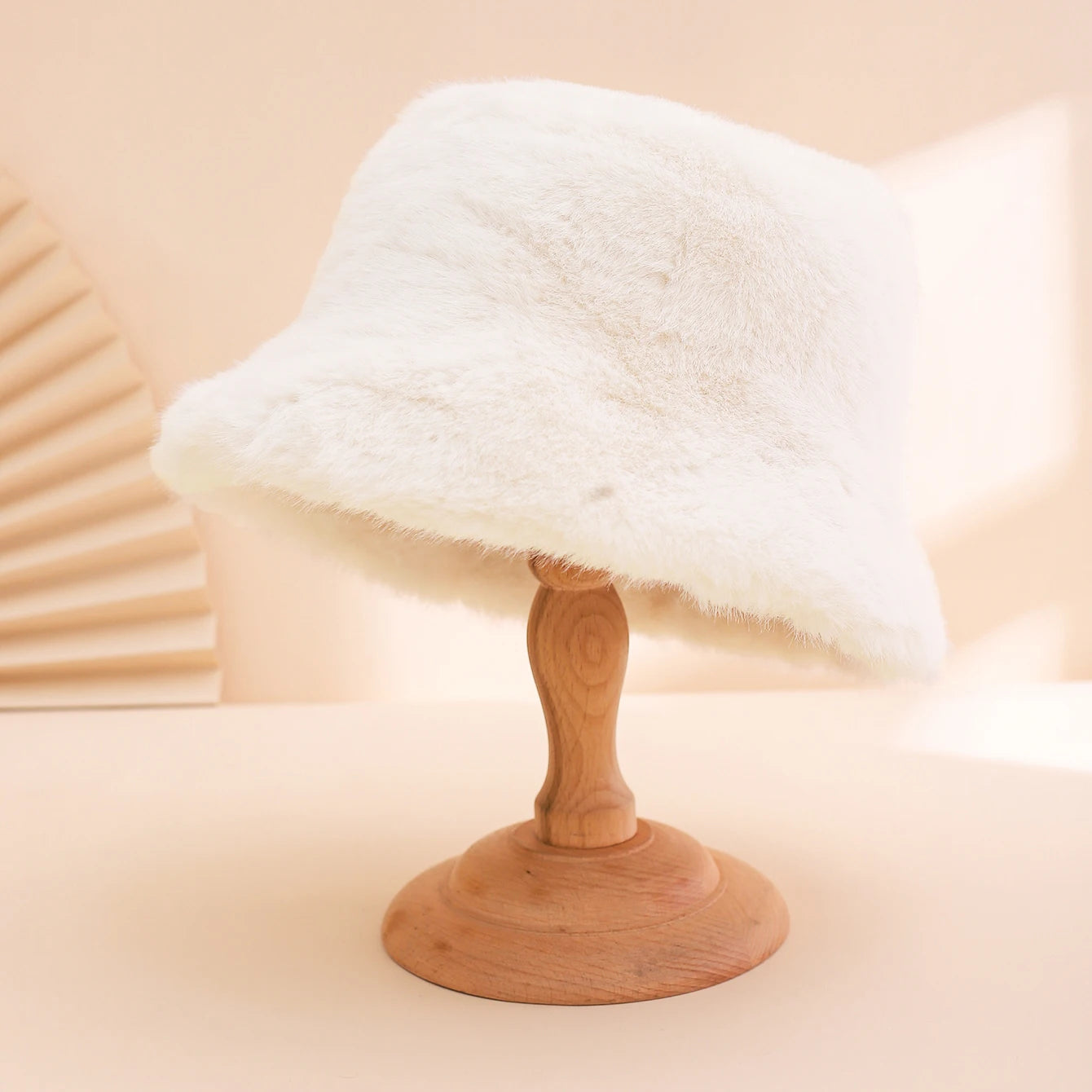 Plush Flat-Top Fisherman Hat Unisex