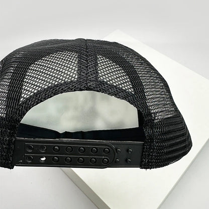 American Anime Letter Half Mesh Baseball Cap