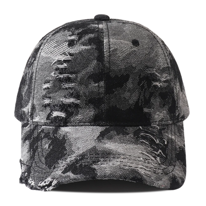 Vintage Distressed Denim Hip Hop Streetwear Baseball Cap