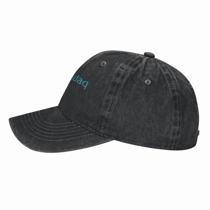 Nasdaq Logo Knitted Denim Trucker Baseball Cap