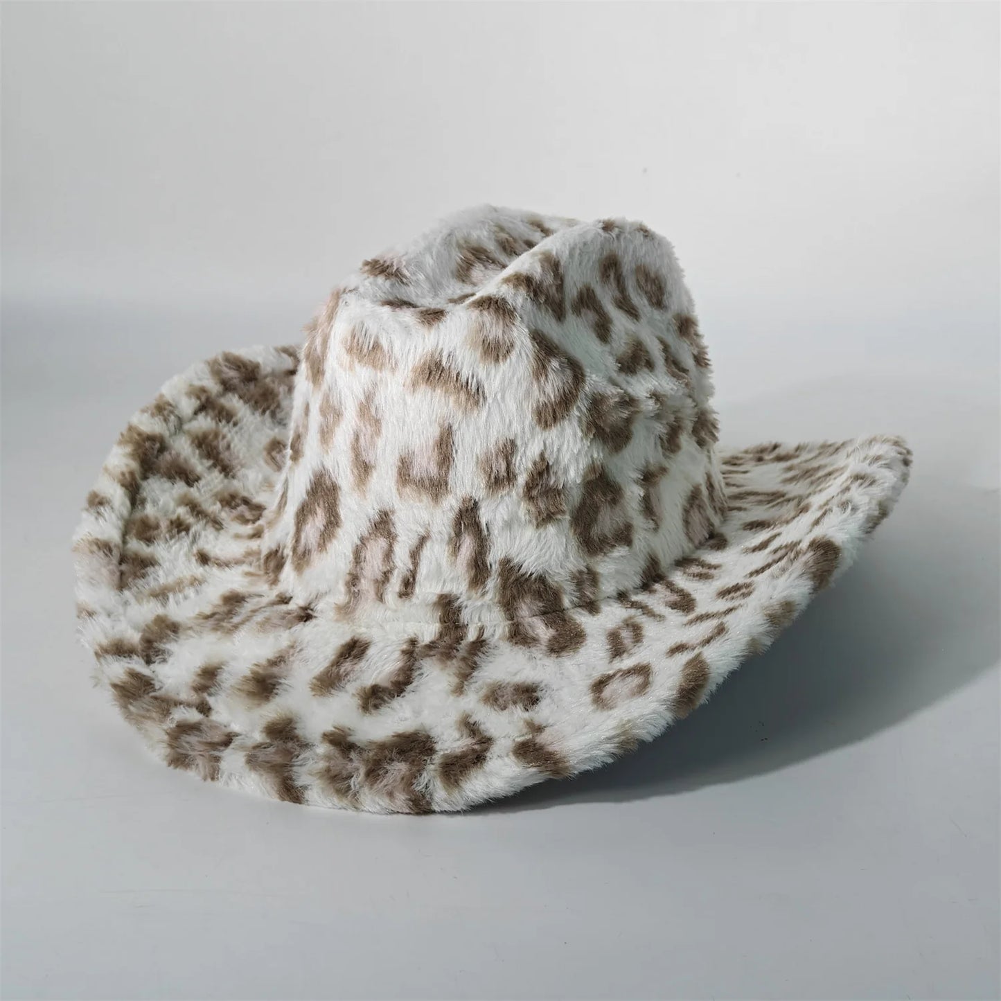 Winter Rabbit Fur Western Cowboy Fedora Hat