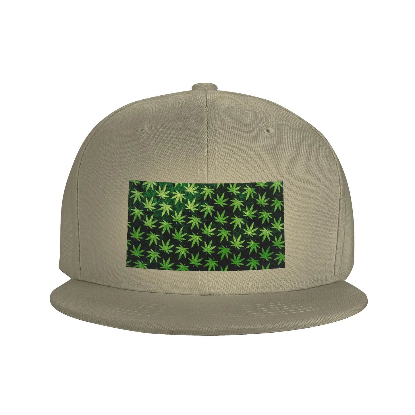 Cannabis Leaf Graphic Pattern Snapback Cap