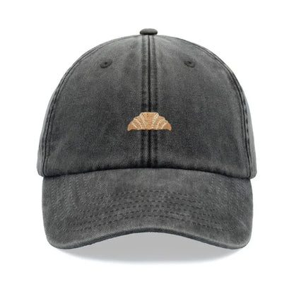Croissant Printing Retro Washed Leisure Baseball Cap