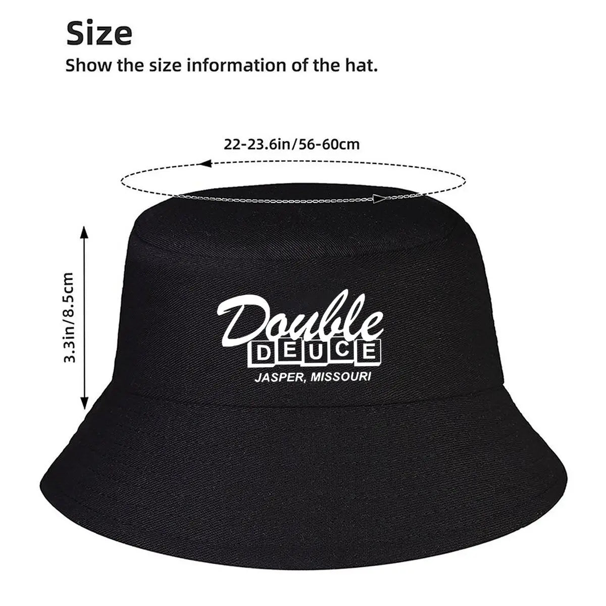 Double Deuce Road House Retro Script Text Bucket Hat