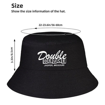 Double Deuce Road House Retro Script Text Bucket Hat