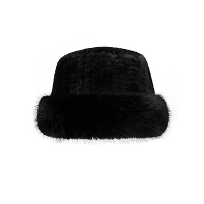 Plush Winter Fisherman Bucket Hat for Women