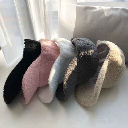 Women Plush Lamb Wool Winter Baseball Cap