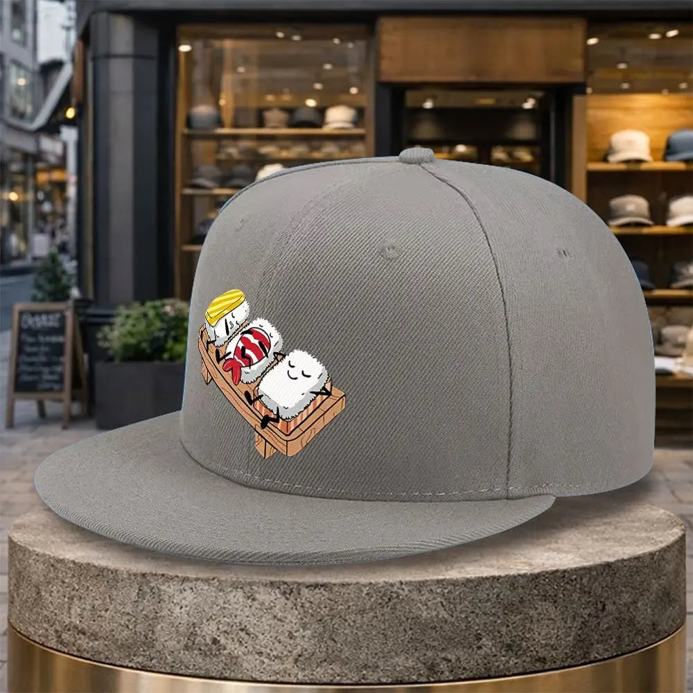 Cute Sleeping Sushi Cartoon Streetwear Snapback Cap