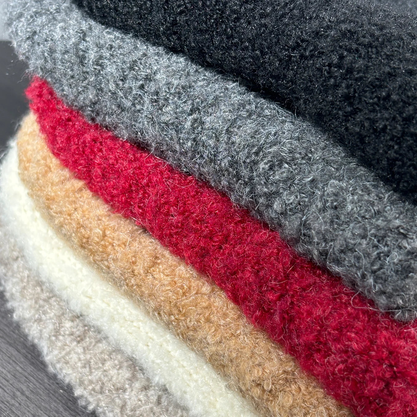 Woolen Letter Metal Logo Warm Bucket Hat