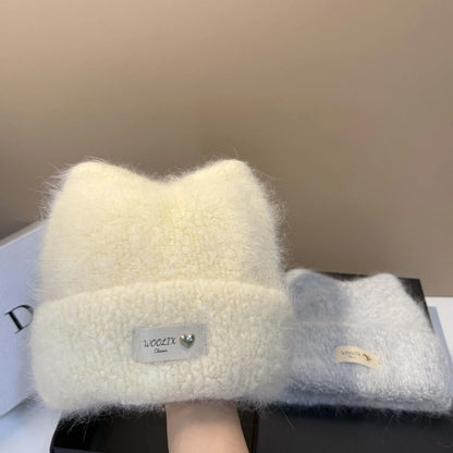 Wool Knit Winter Cat Ear Beanie
