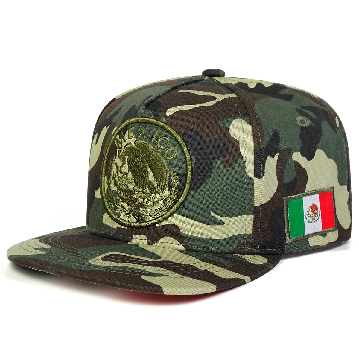 Mexico Eagle Embroidery Adjustable Outdoor Snapback Cap