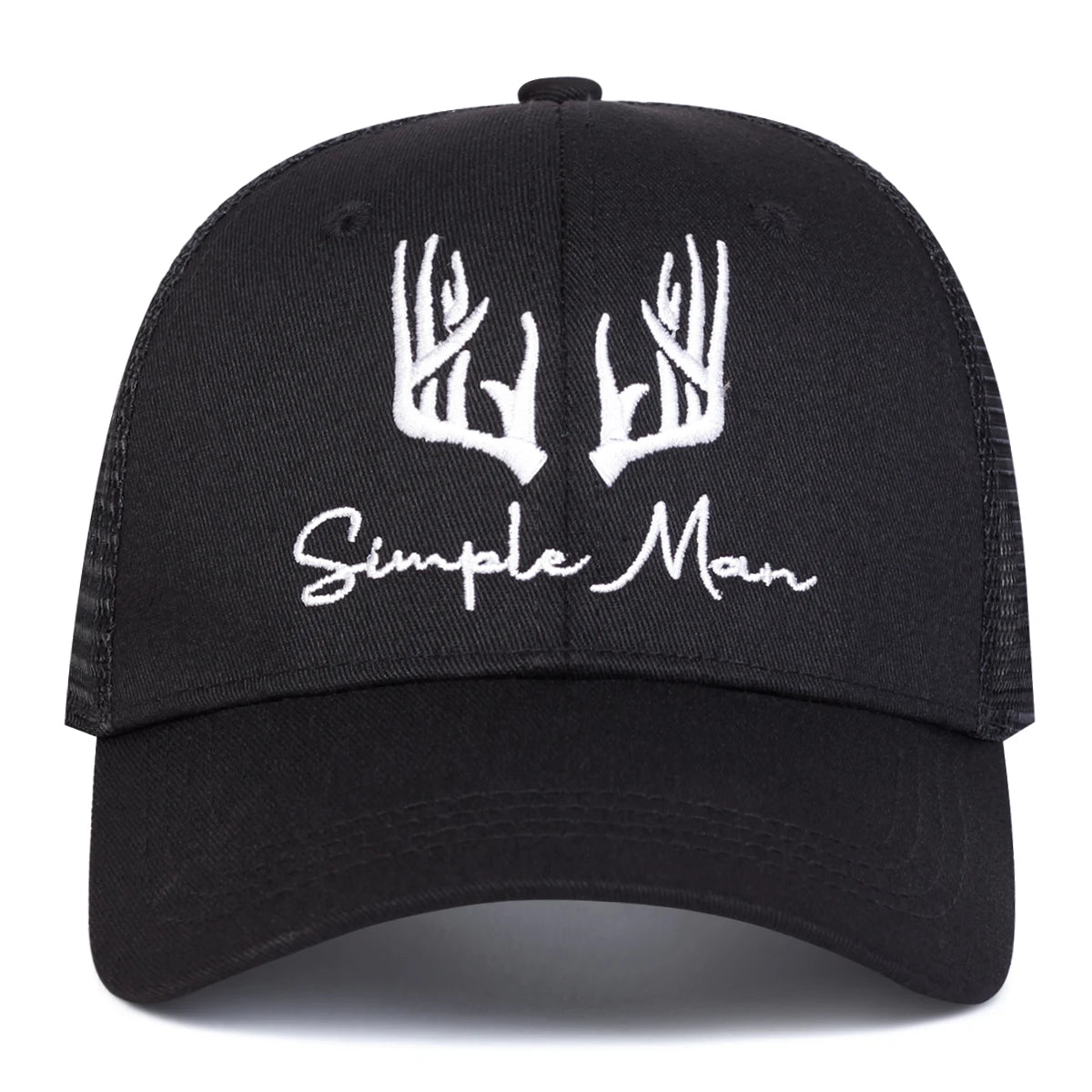 Unisex Antlers SIMPLE MAN Embroidery Baseball Caps