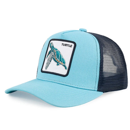 Color Block Cartoon Marine Animal Snapback Cap