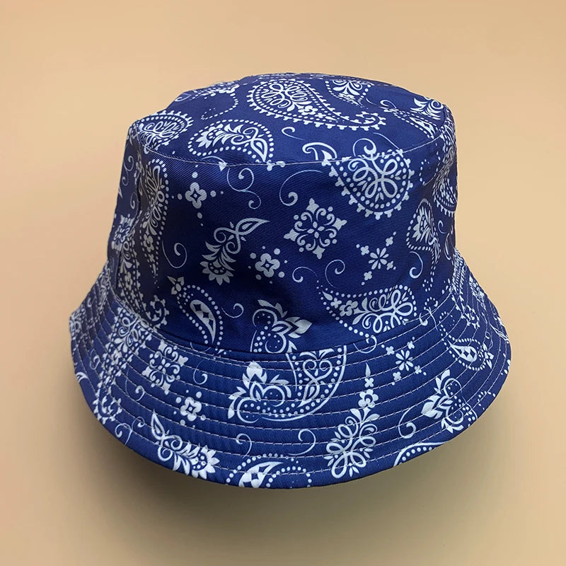 Streetwear Paisley Cotton Bucket Hat